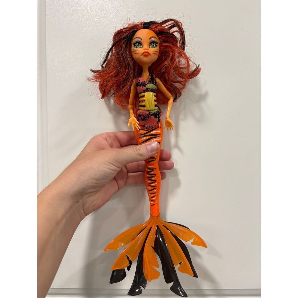 Monster High Great Scarrier Reef Toralei Stripe Mermaid Doll Mattel Orange Tiger